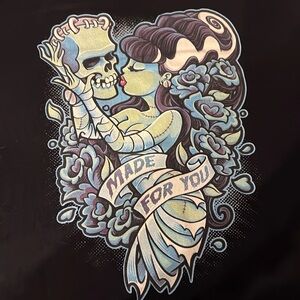 Bride of Frankenstein- Made For You T-Shirt - Large